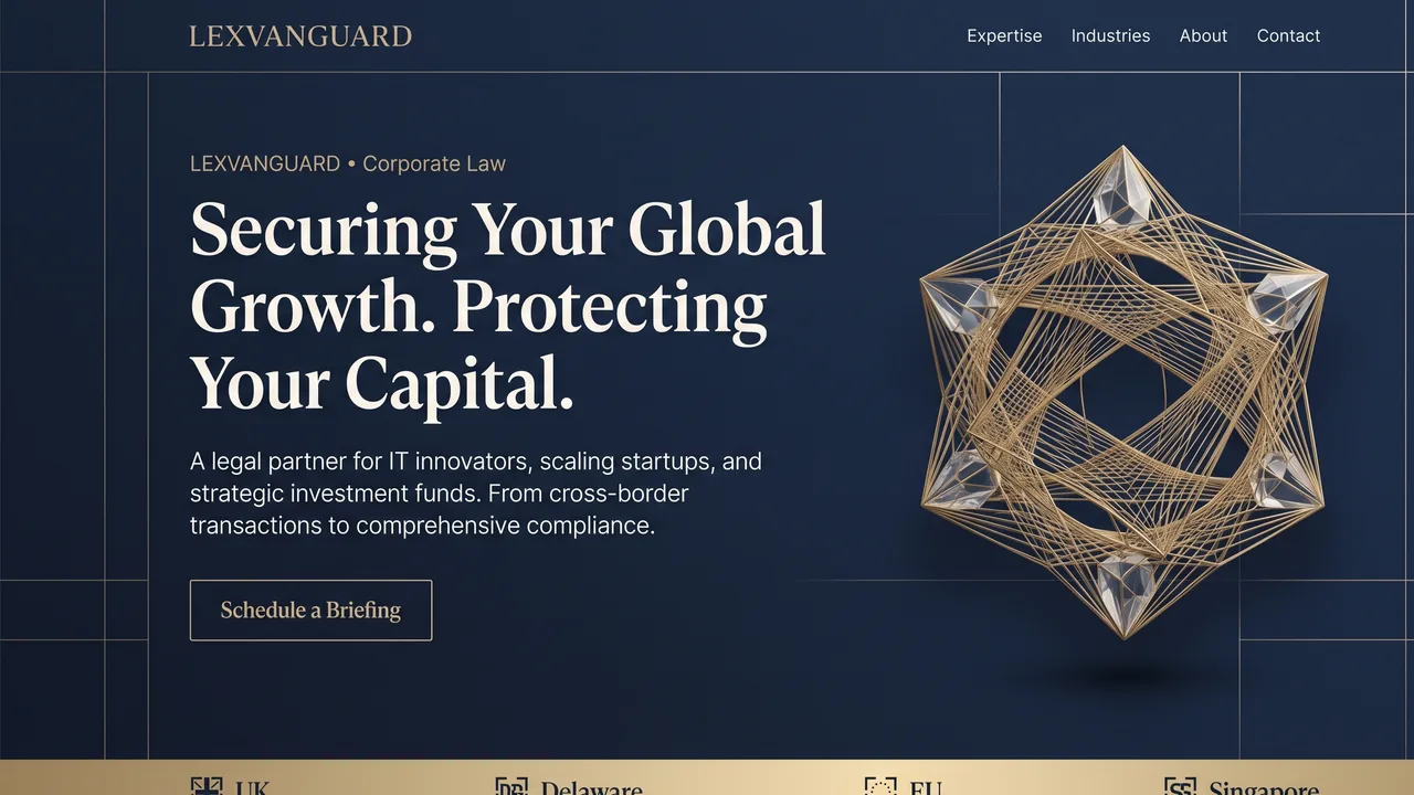 Corporate law firm landing page concept